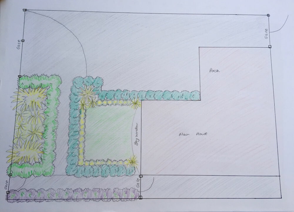 Front garden makeover drawing