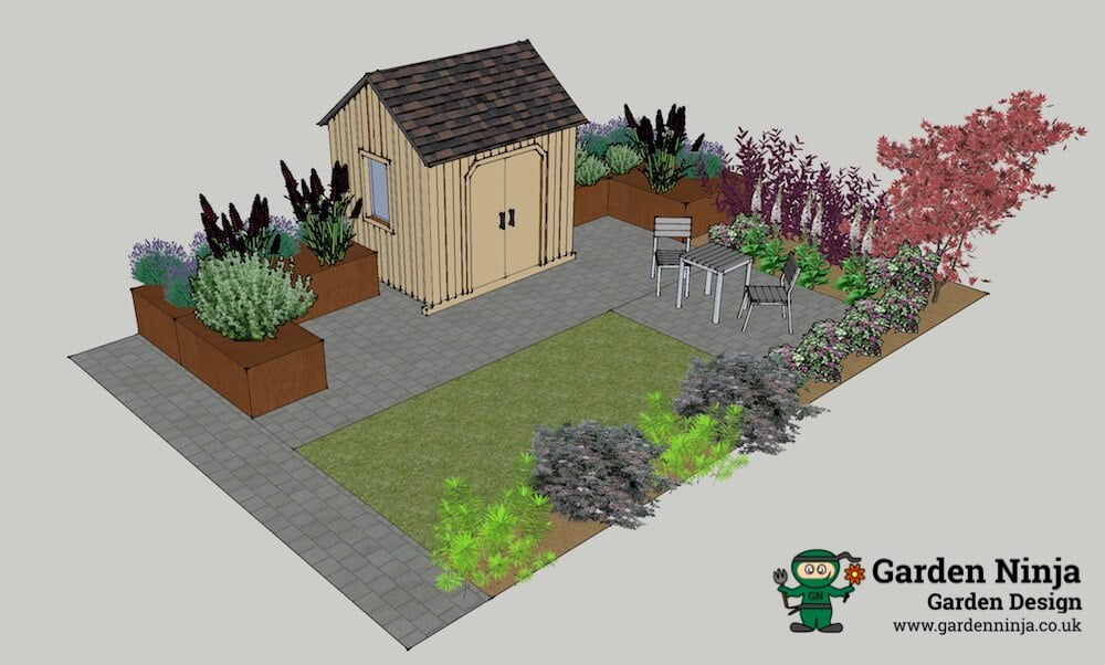 Small Garden Makeover CAD 2 Garden Ninja
