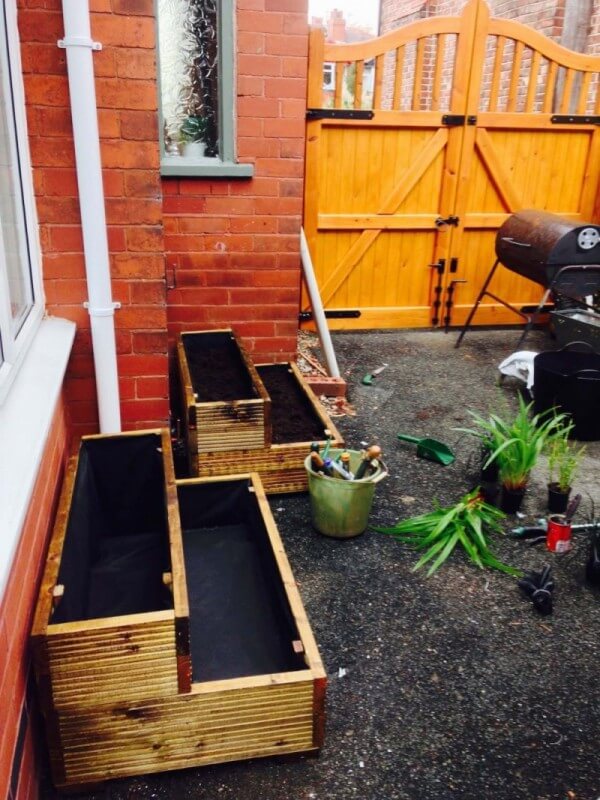 Shade raised beds Garden Ninja Ltd Garden Design
