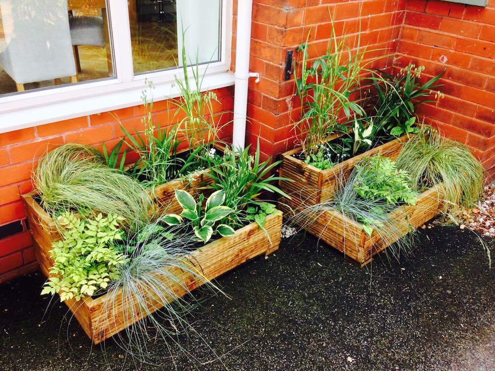 Shade raised beds Garden Ninja Ltd Garden Design