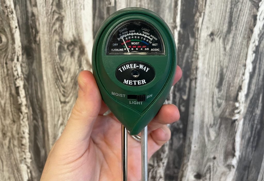 A electronic soil PH meter