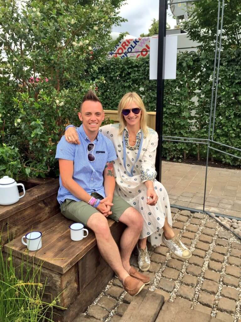 Lee burkhill and Jo whiley at Hampton court