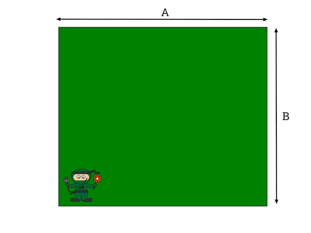 Rectangle turf measuring