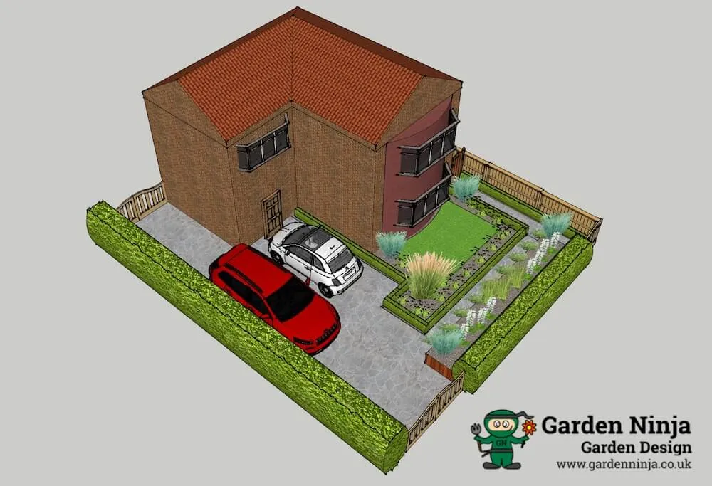 Front garden makeover Manchester garden design 1