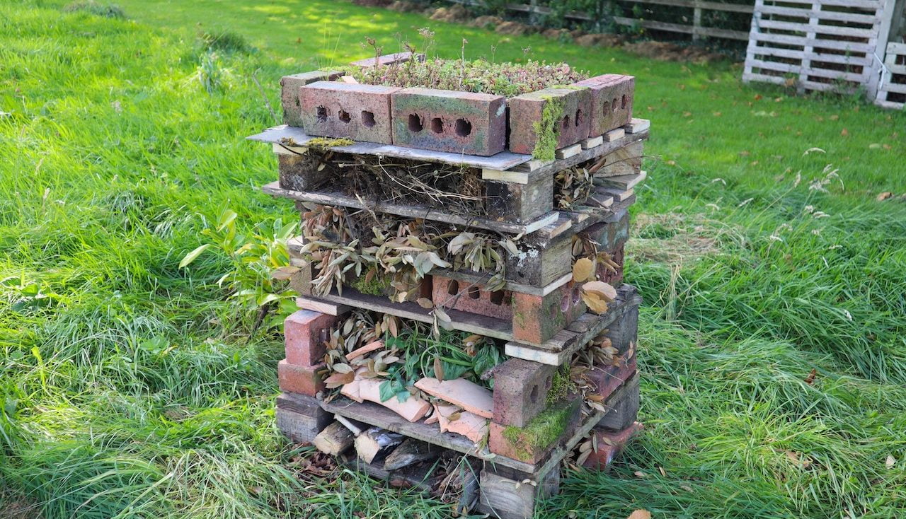 A home made bug hotel by Lee Burkhill Garden Ninja