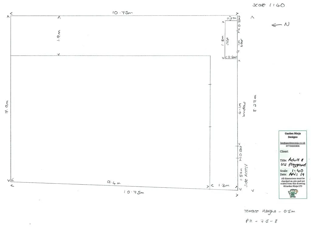 Garden survey for a child friendly garden