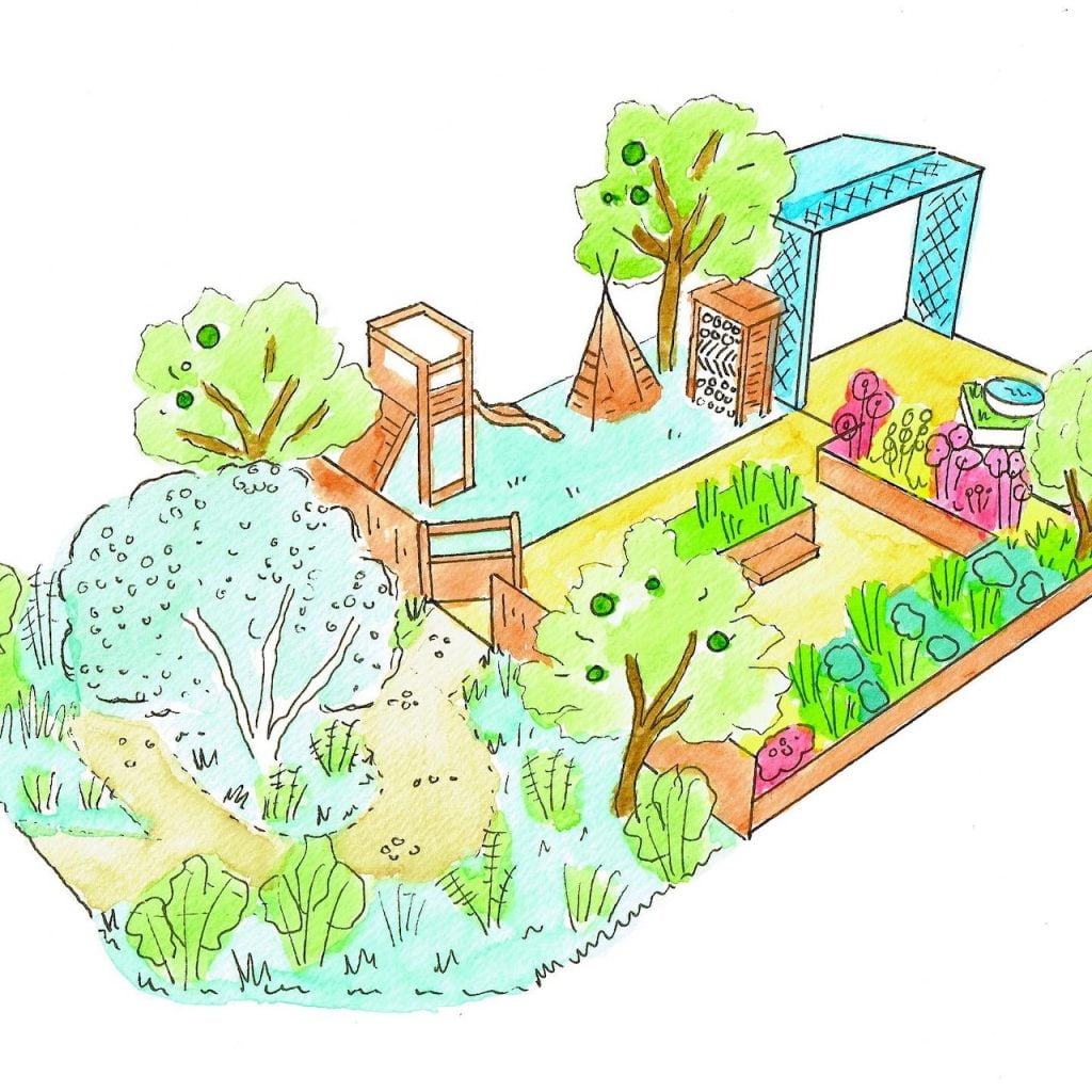 Multi functional child friendly garden design