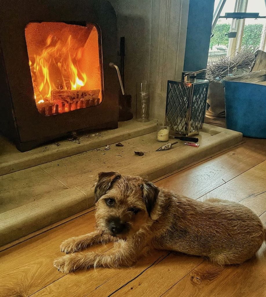 Woodburner with firelighters