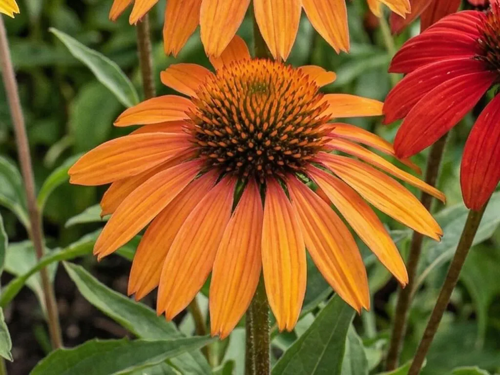 Orange cone flower