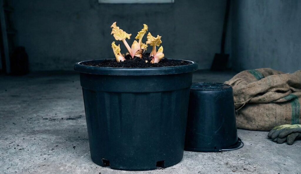 How to force rhubarb crowns indoors