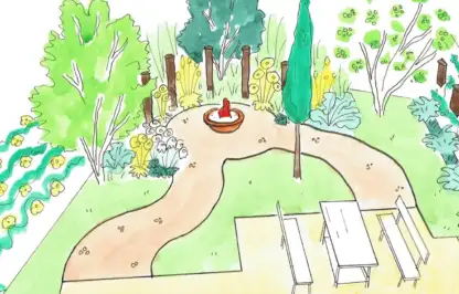 Triangle garden design