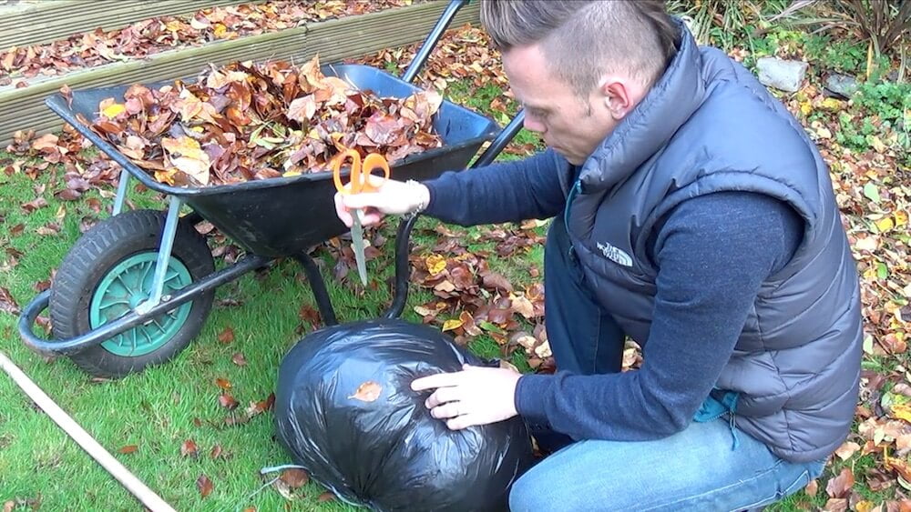 piercing a bin liner