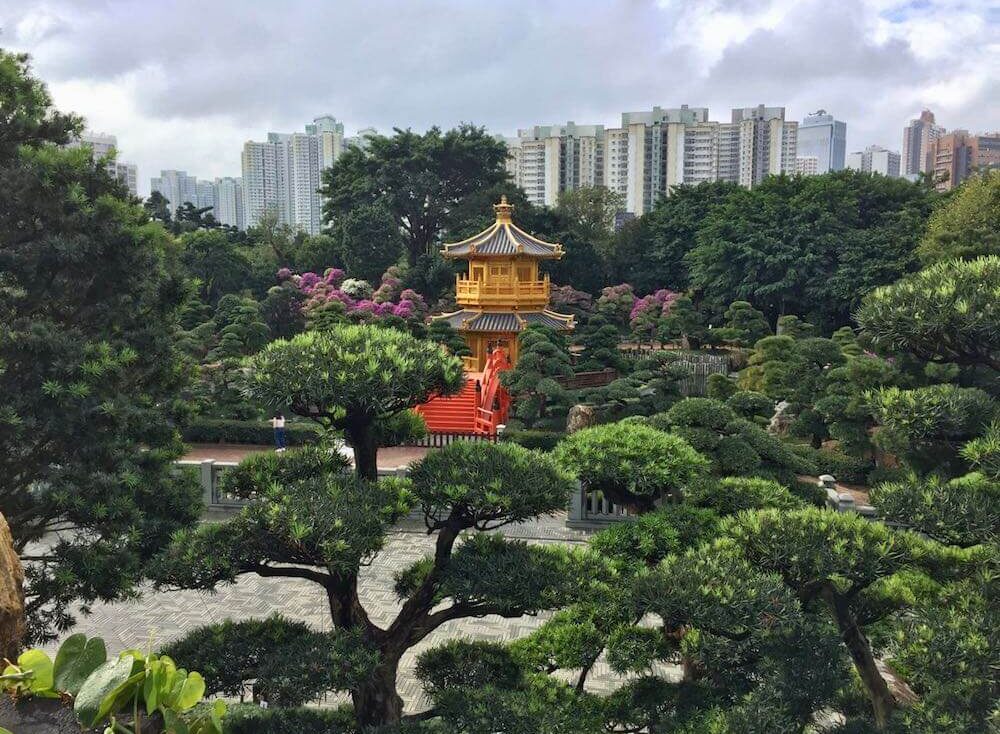 The skyline in Hong Kong of Nan Lian