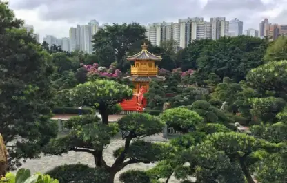 The skyline in Hong Kong of Nan Lian