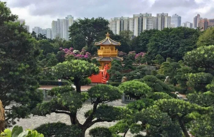 The skyline in Hong Kong of Nan Lian