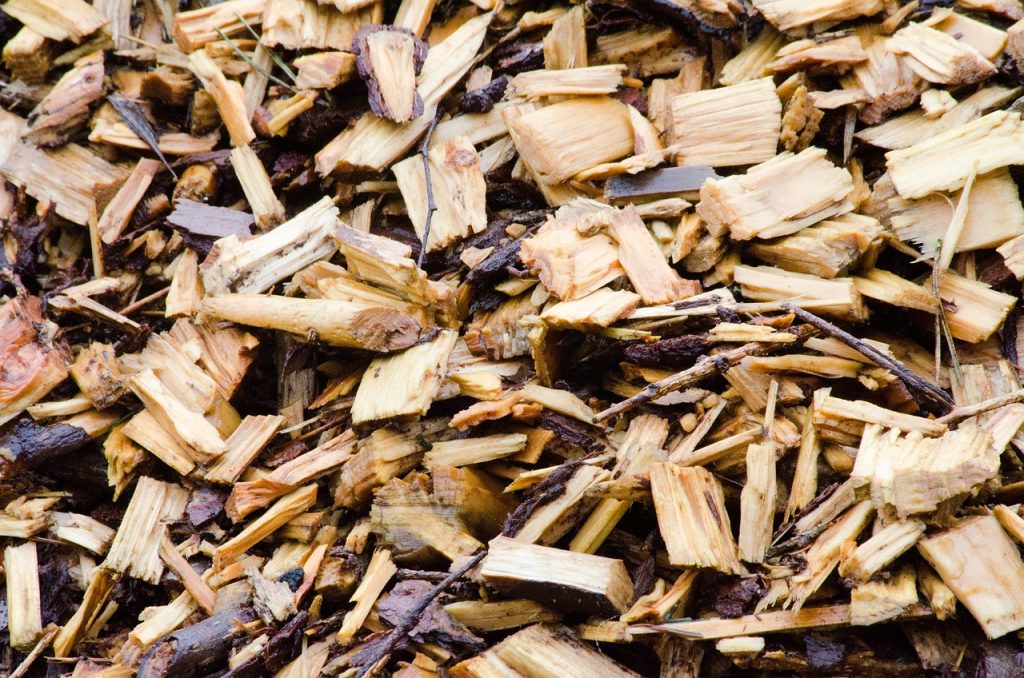 Wooden bark as a mulch