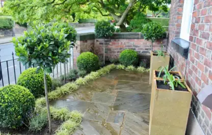 A clean modern front garden makeover in Manchester