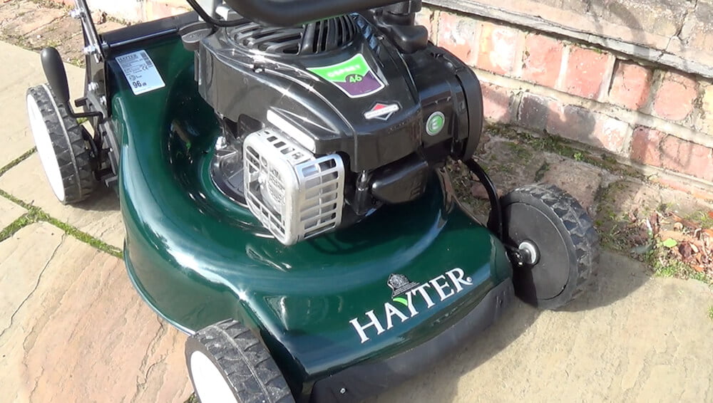 Close up Hayter Lawn mower engine