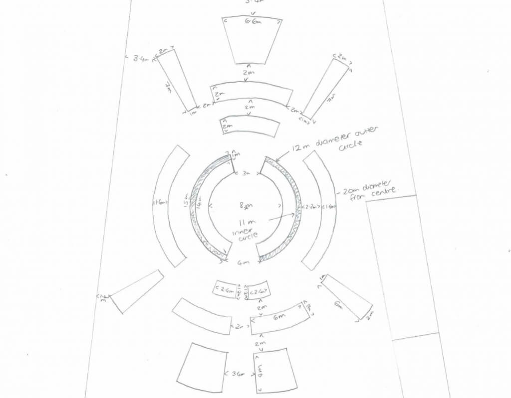 A garden design plan hand drawn by garden Ninja