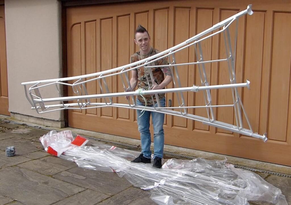 Garden Ninja holding Henchman tripod ladders