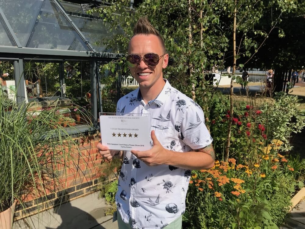 Lee Burkhill wins 5 stars at Hampton Court Flower Show