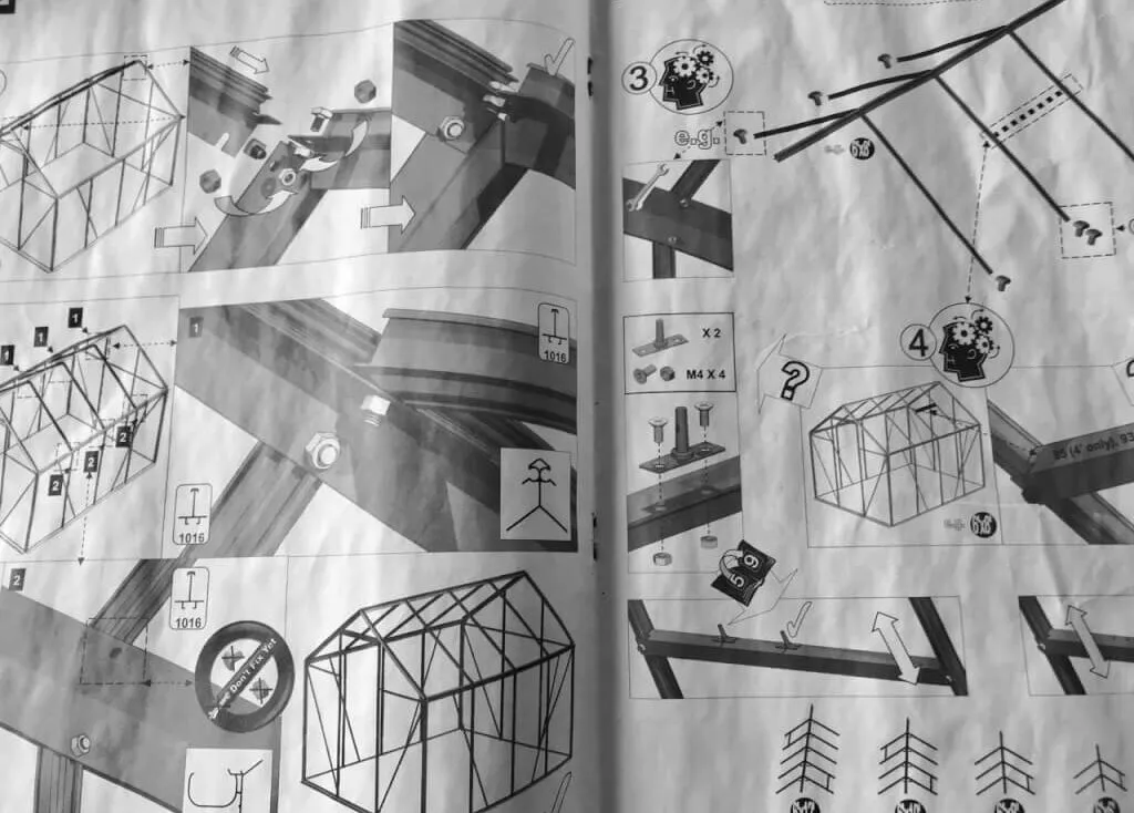 Complicated greenhouse instructions