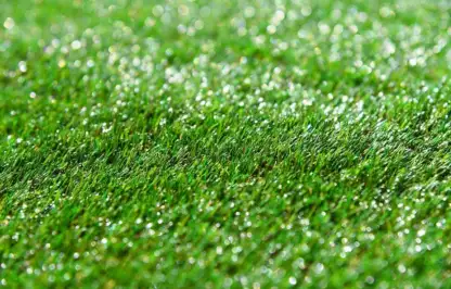 Fake artificial grass shining in light
