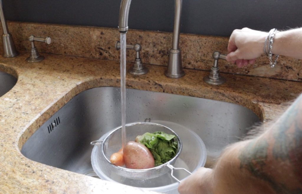 Reusing water from the sink