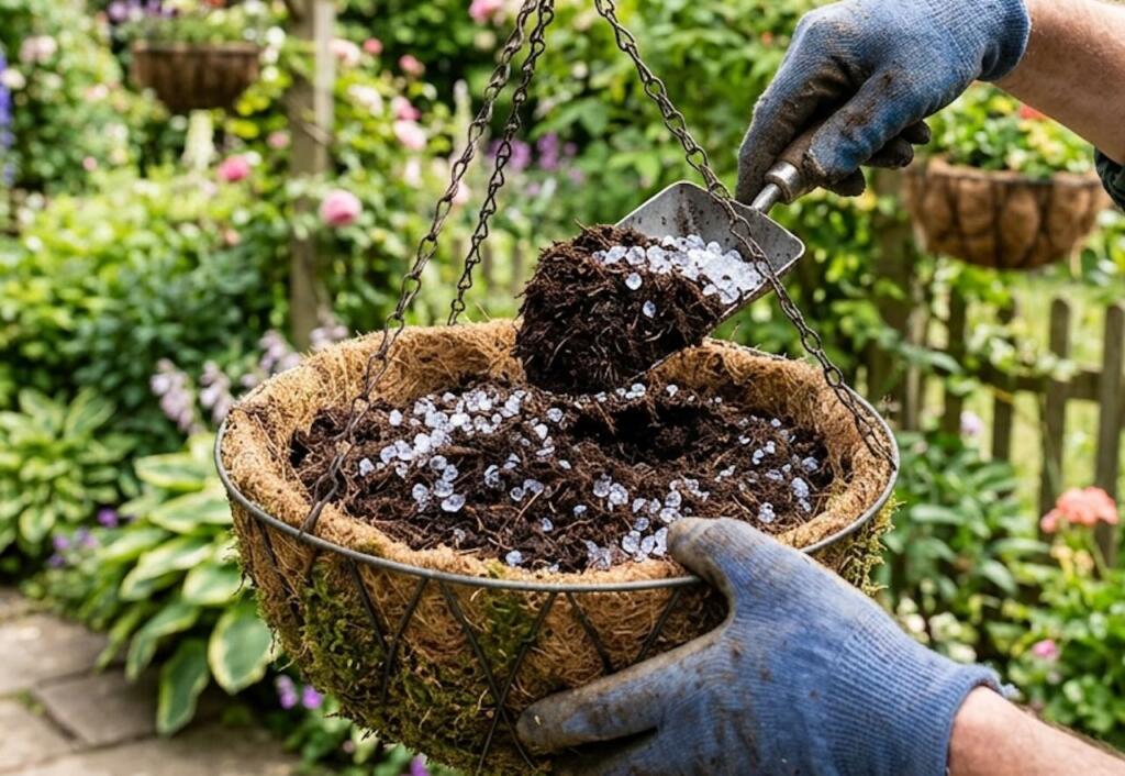 Water retaining crystals for plants