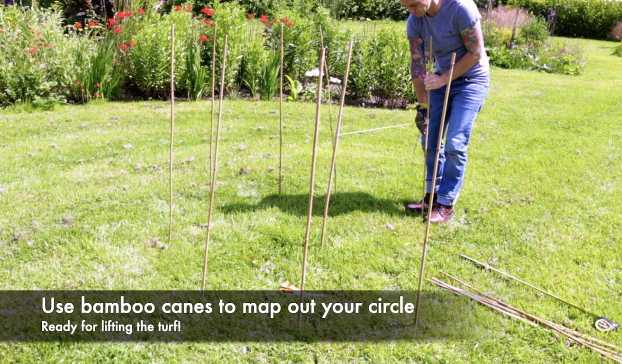 Marking out a fire pit design