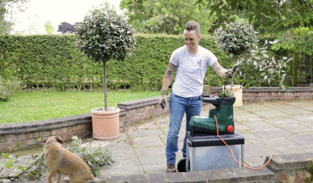 Garden Ninja shredding tree prunings