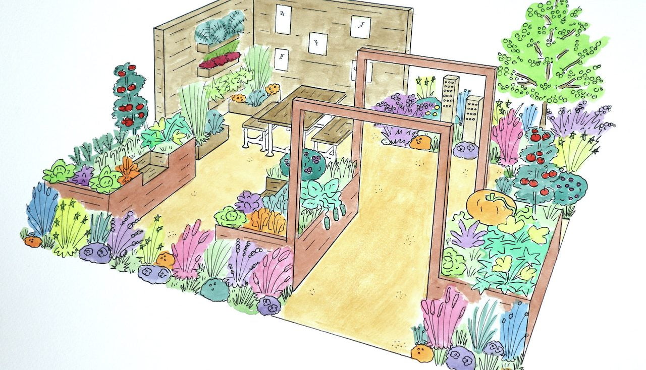 Lee Burkhills 2021 Show Garden Community Garden Render