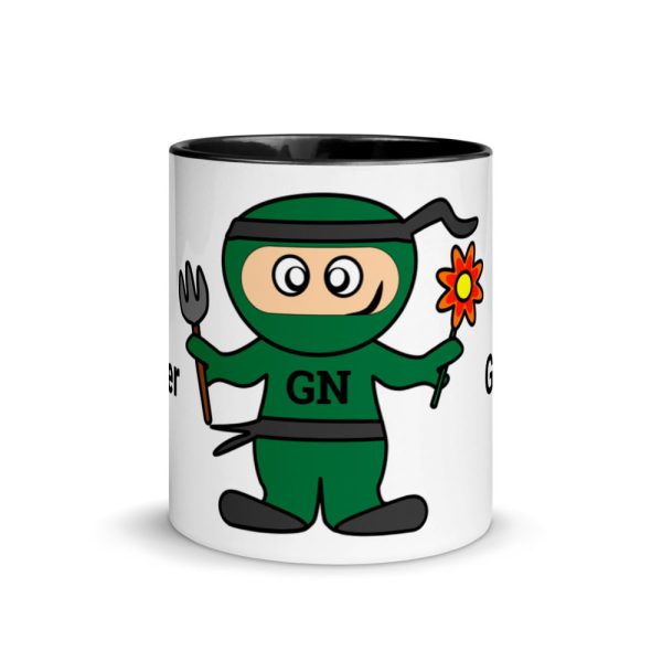 Garden Ninja Mug with Colour Inside - Image 3