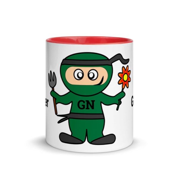 Garden Ninja Mug with Colour Inside - Image 5