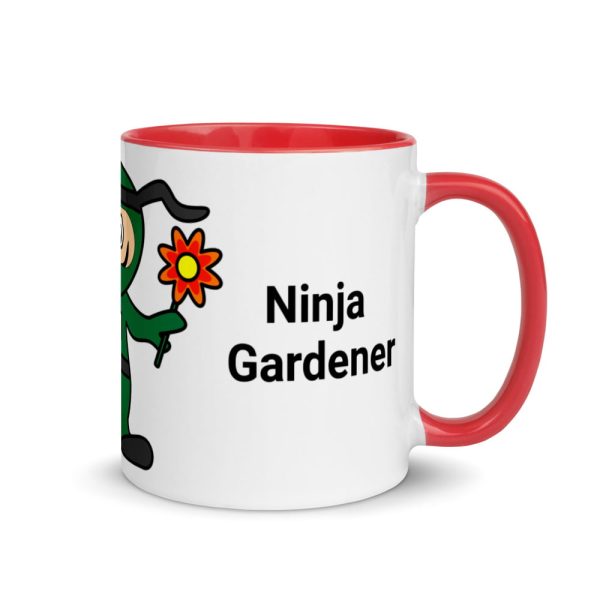 Garden Ninja Mug with Colour Inside - Image 4