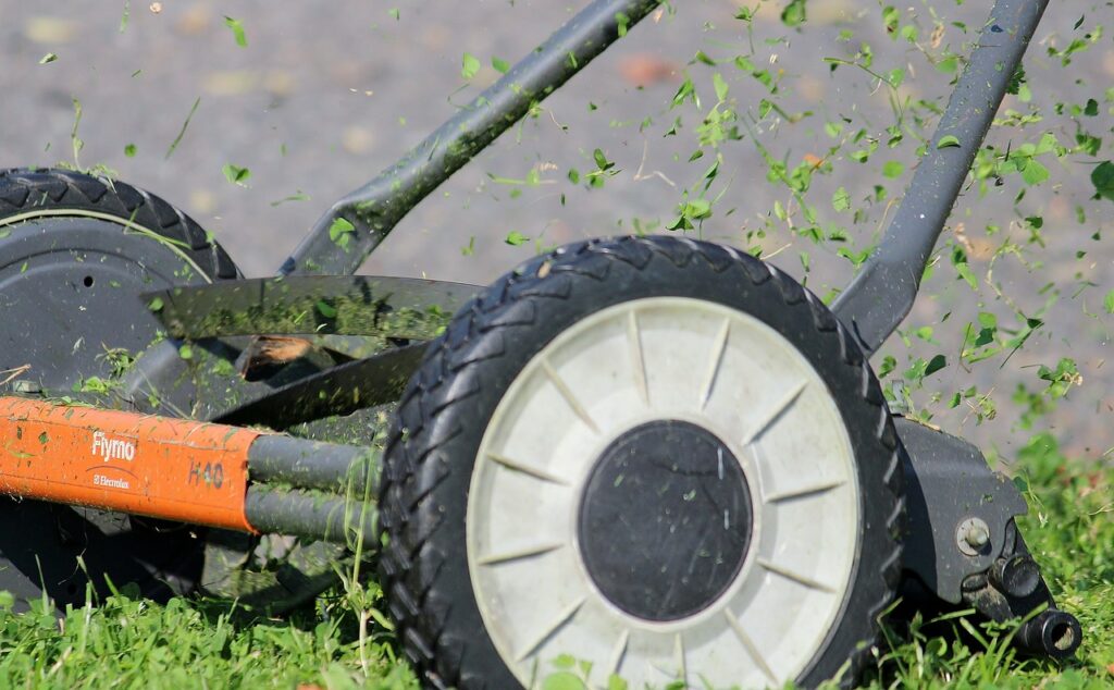 A rotary push mower