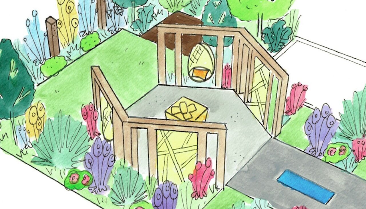 A bee friendly wildlife garden