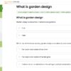 Garden design course quiz