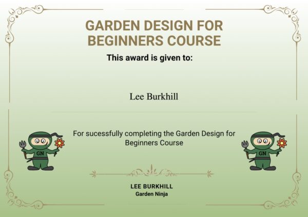 Certificate of Garden Design