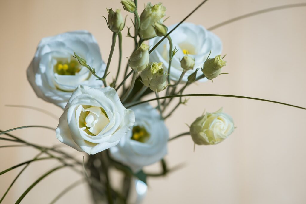 Lisianthus wedding bouquet flower