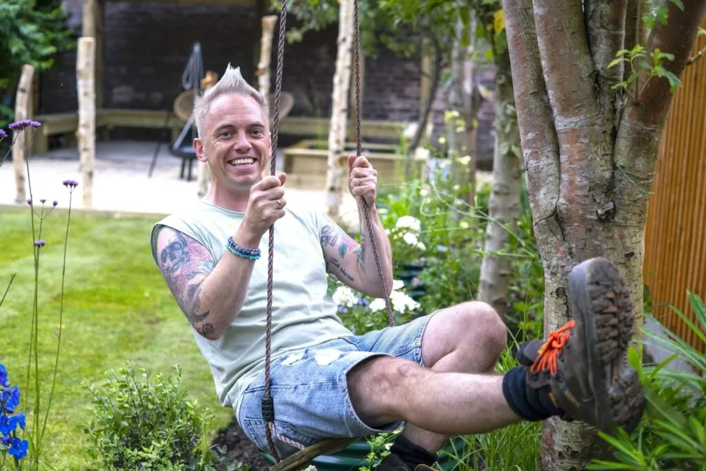 Lee burkhill on a swing