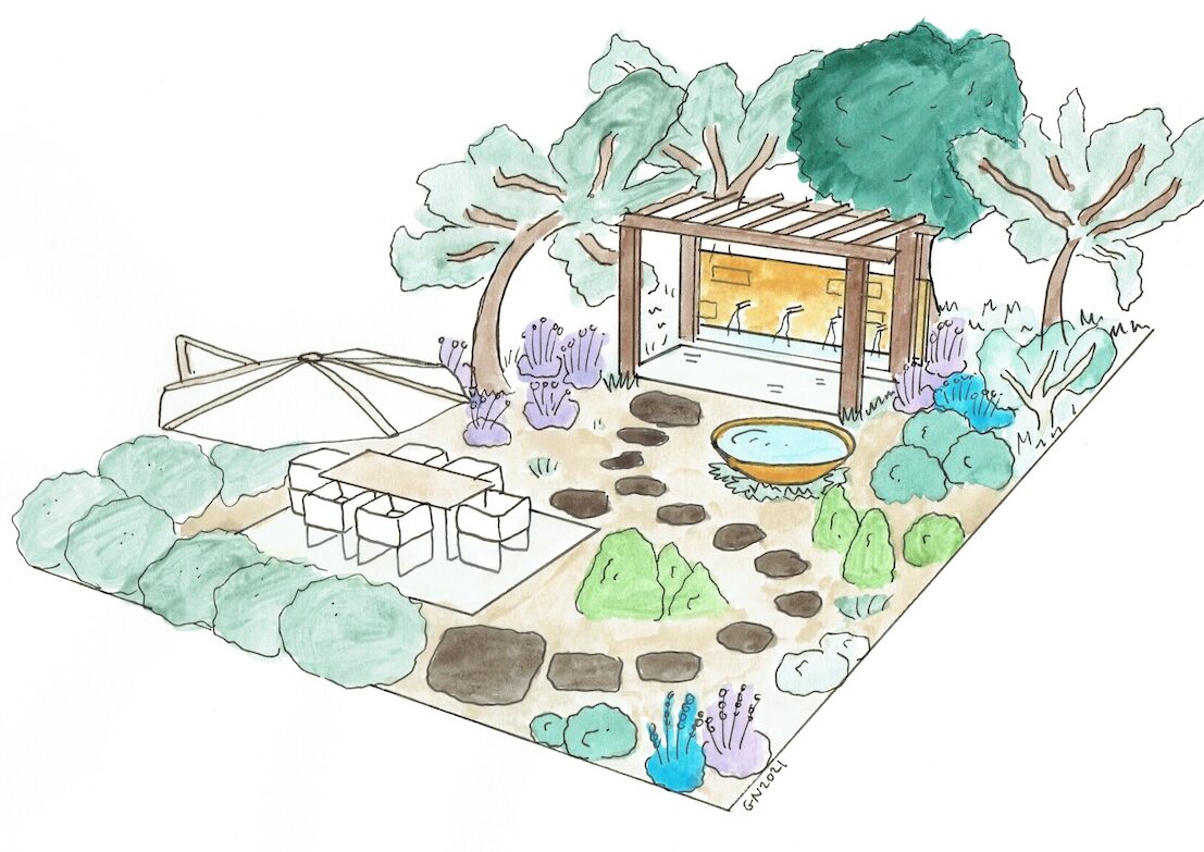 Mediterranean garden design style
