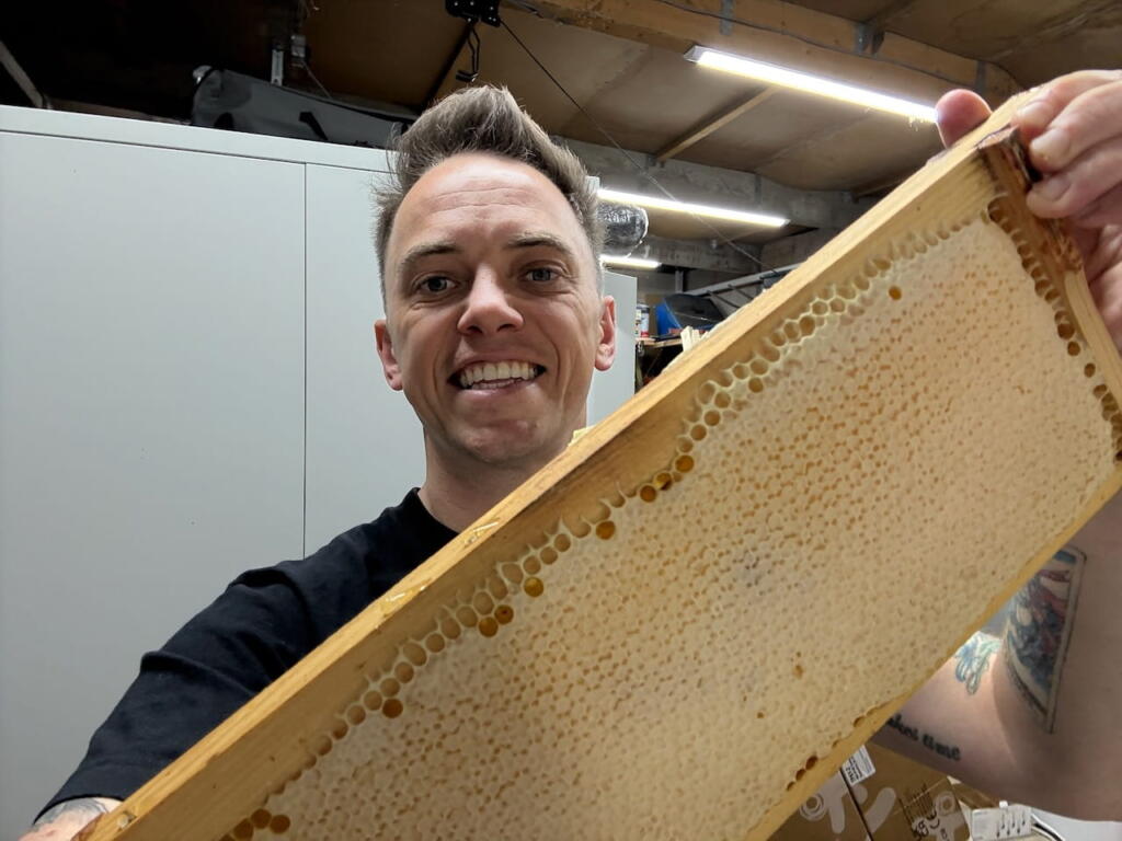 Lee burkhill extracting honey