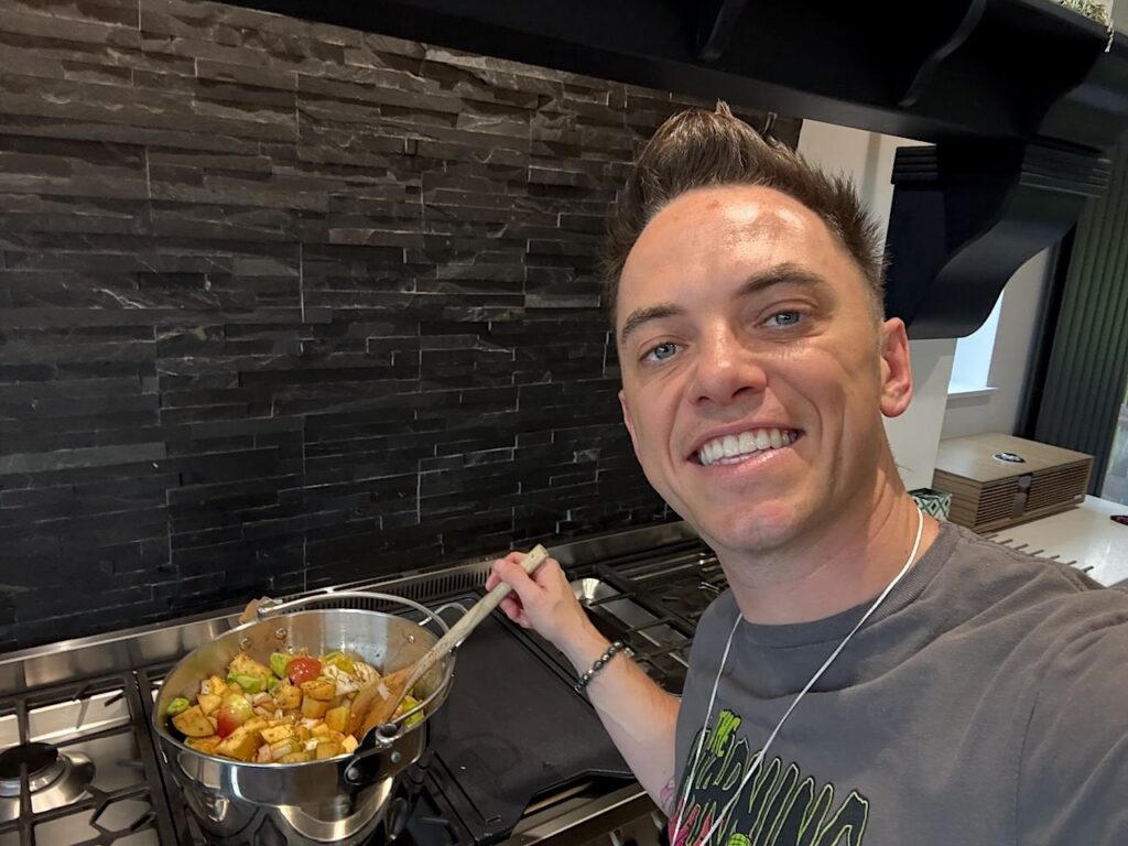 Lee Burkhill making apple chutney