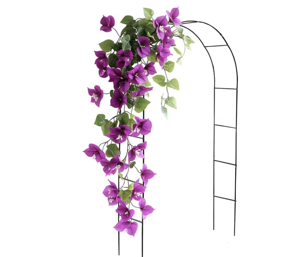 Using arches for simple balcony gardens