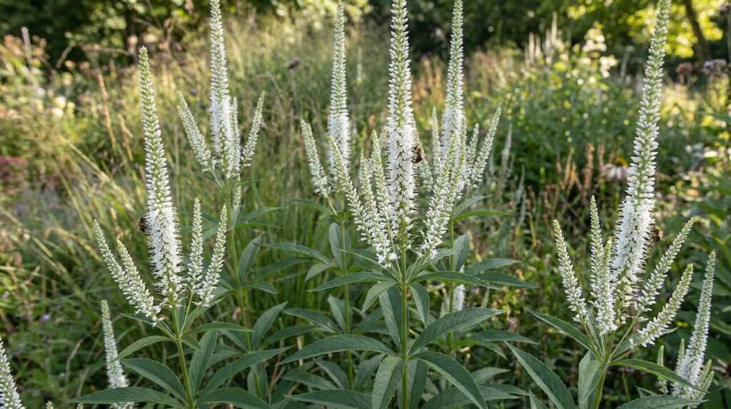 White flowers and plants guide