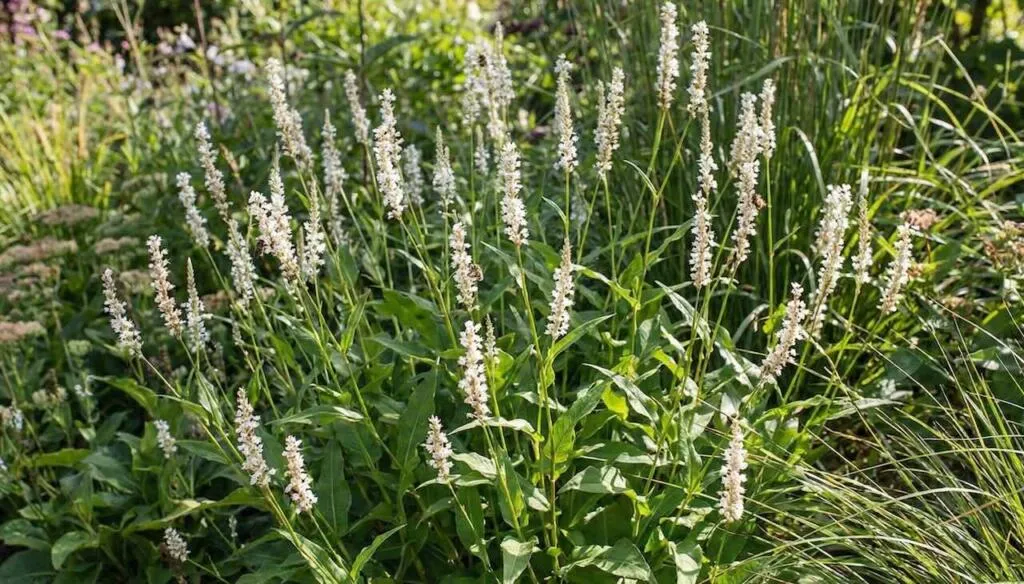 White persicaria flowers