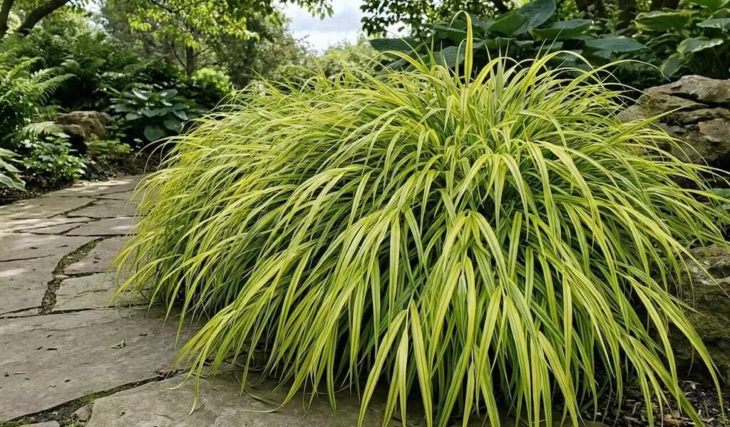 Japanese forest grass in an east facing garden