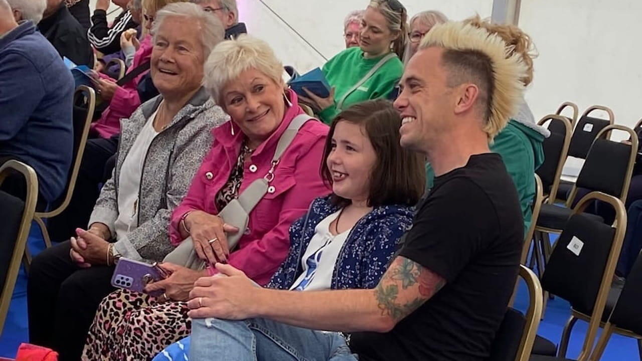 Lee with guests and southport flower show
