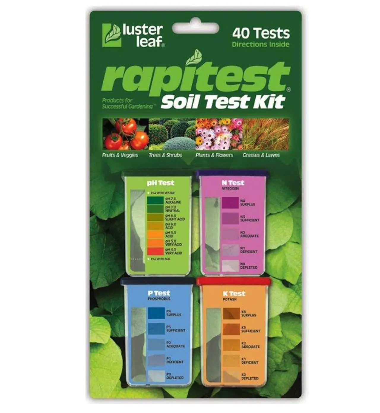 A soil testing kit used to check pH before planting rhododendrons
